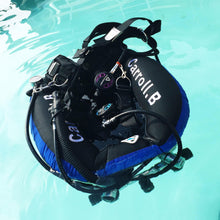 画像をギャラリービューアに読み込む, Tech Diving Twin Tank BCD, 50Lb Lift Double Bladder With S/S Backplate