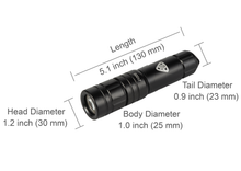 Laden Sie das Bild in den Galerie-Viewer, AKUANA Tauch-Taschenlampe 1000 Lumen 2 Stufen, maximale Brenndauer 7,5 Stunden wasserdicht 500ft/150m