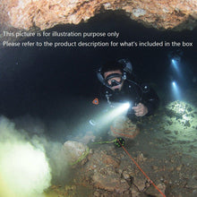 Load image into Gallery viewer, LED Diving Flashlight Attach on Mask ,Spearfishing Diving Torch Waterproof 500ft/ 150m