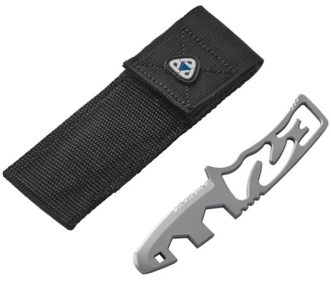 Corrosion Resistant Hardened TB6 Titanium Dive Knife with Wrench for Hose and Flatscrew 6.3 Inch