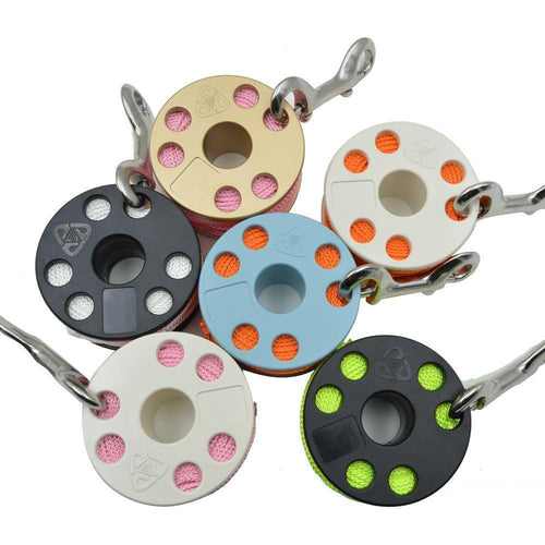 Scuba Diving Finger Spool, Diving Reel, with Double Ended Snap 8 Colors Optional