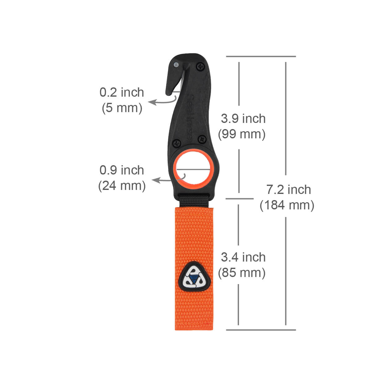 Diver Line Scuba Cutter Dive Double Edged Twin Blade With Sheath ...