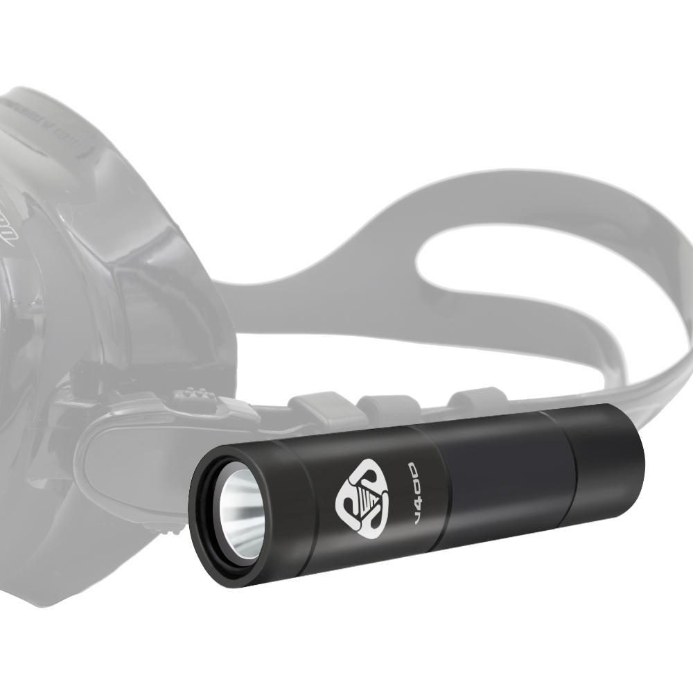 AKUANA LED-Tauch-Taschenlampe zum Aufstecken auf Maske 400 Lumen CREE LED, Tauchlampe wasserdicht 500ft/150m
